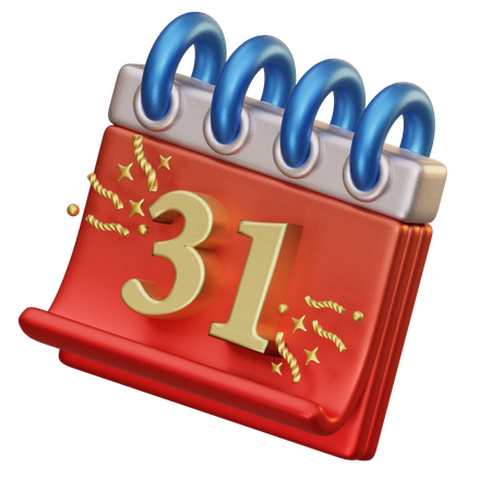 31 Calendar  3D Icon