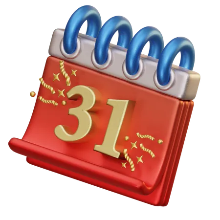 31 Calendar  3D Icon