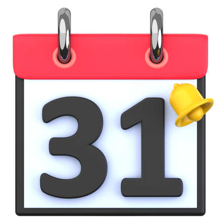 31 Date  3D Icon