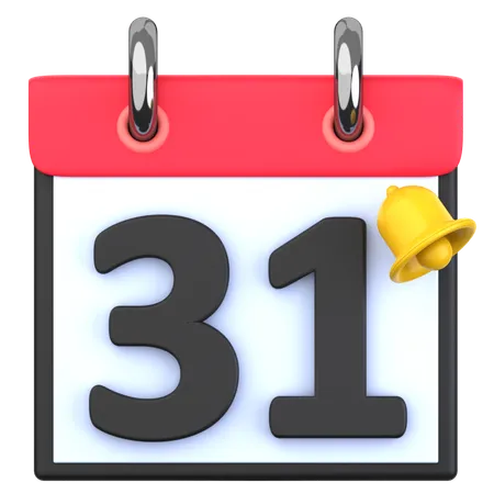 31 Date  3D Icon