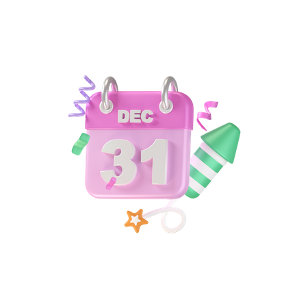 31 Date  3D Icon