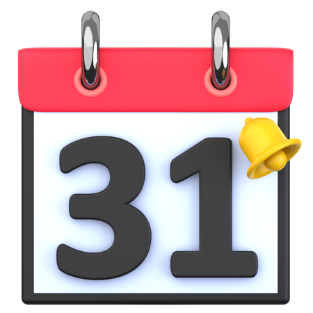 31 Date  3D Icon