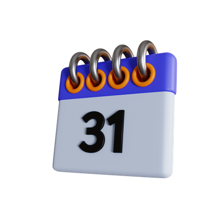 31 jours  3D Icon