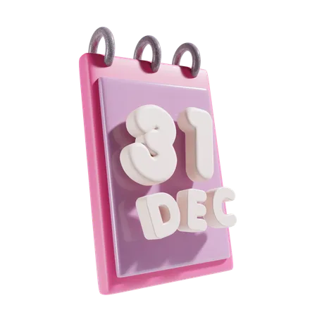 31 de dezembro  3D Icon