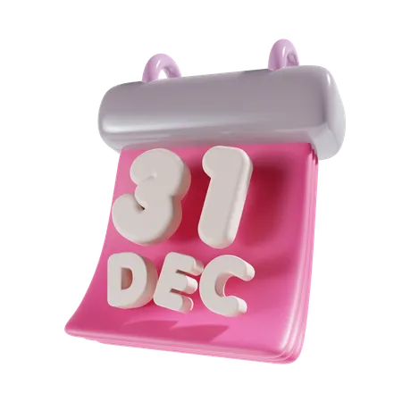 31 de dezembro  3D Icon