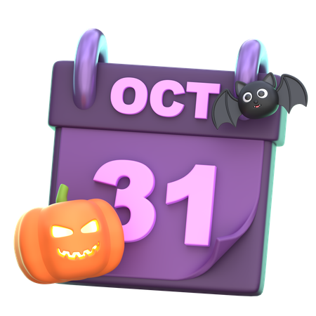 31 de octubre  3D Icon