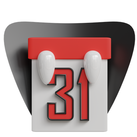 31 de outubro  3D Icon