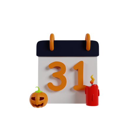 31 de outubro  3D Icon