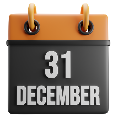 31 Dec  3D Icon