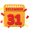 31 December Calendar