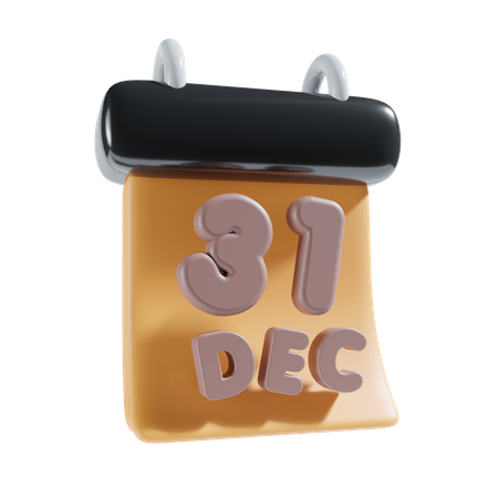 31 décembre  3D Icon