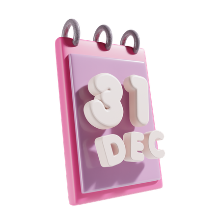 31 décembre  3D Icon