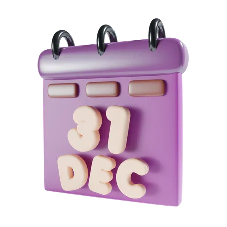 31 décembre  3D Icon