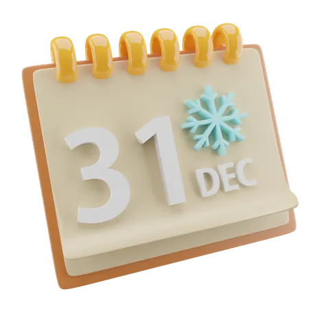 31 décembre  3D Icon