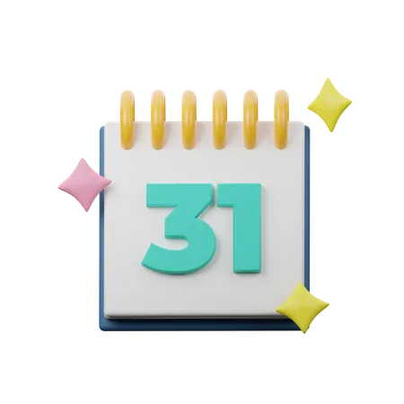 31. Dezember  3D Icon