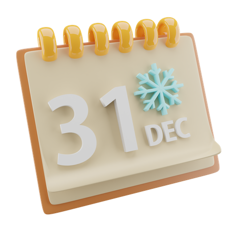 31. Dezember  3D Icon