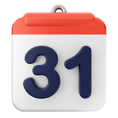 Calendario 31  3D Icon