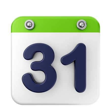 Calendario 31  3D Icon