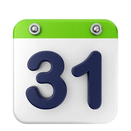 Calendario 31  3D Icon