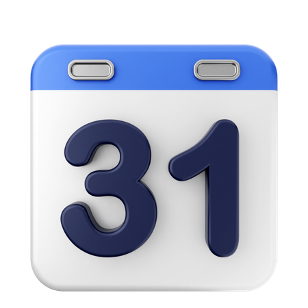 Calendario 31  3D Icon