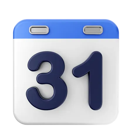 Calendario 31  3D Icon