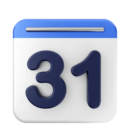 31. Kalender  3D Icon