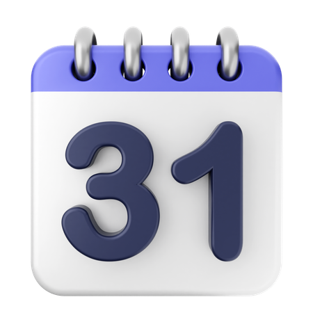 31. Kalender  3D Icon