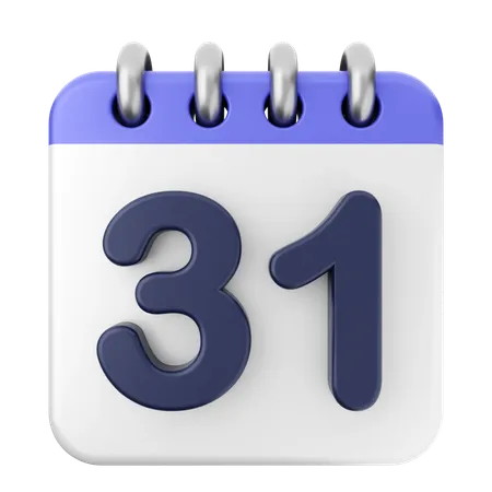 31. Kalender  3D Icon