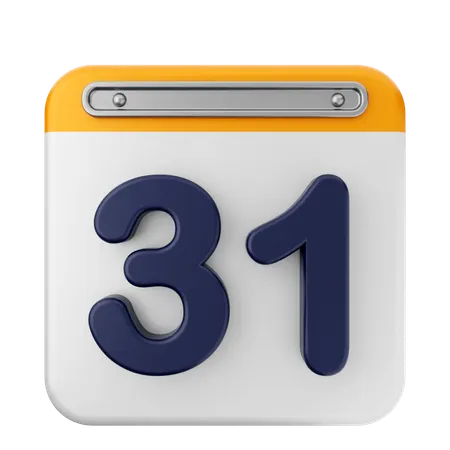 31. Kalender  3D Icon