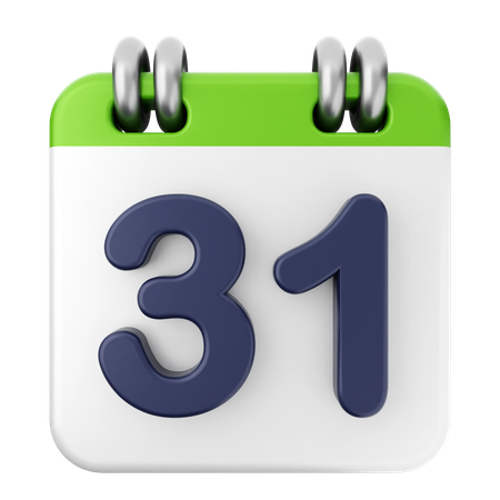 31. Kalender  3D Icon