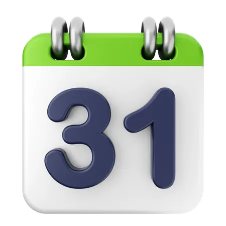 31. Kalender  3D Icon