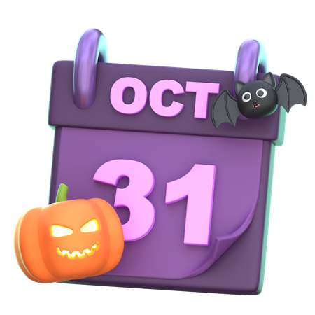 31 October  3D Icon