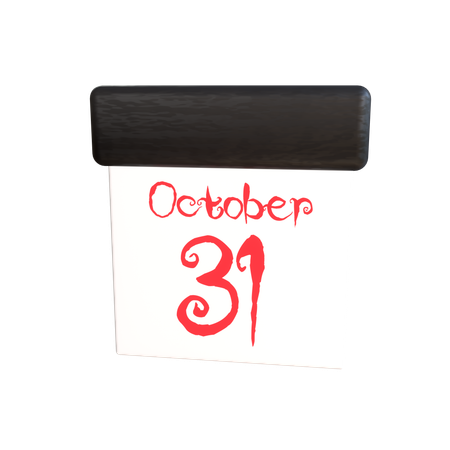 31 October  3D Icon