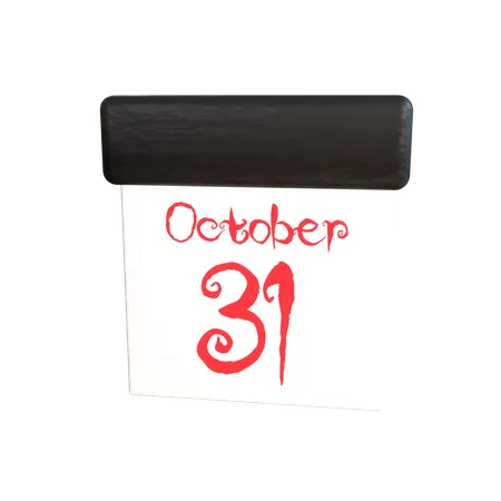 31 October  3D Icon