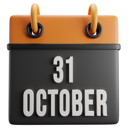 31 October  3D Icon