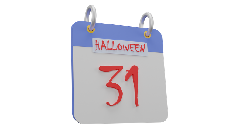 31 October  3D Icon