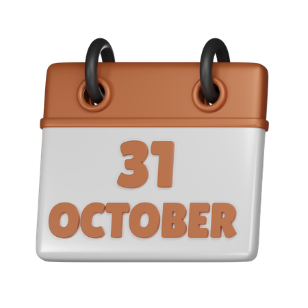 31 de octubre  3D Icon