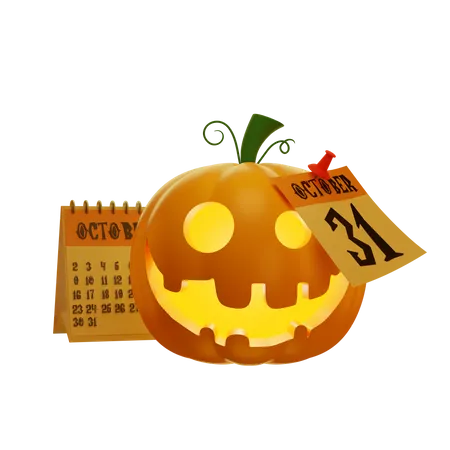 Linterna De Calabaza De Jack 3 D Fiesta De Otono Del 31 De Octubre Concepto De Halloween 3D Illustration
