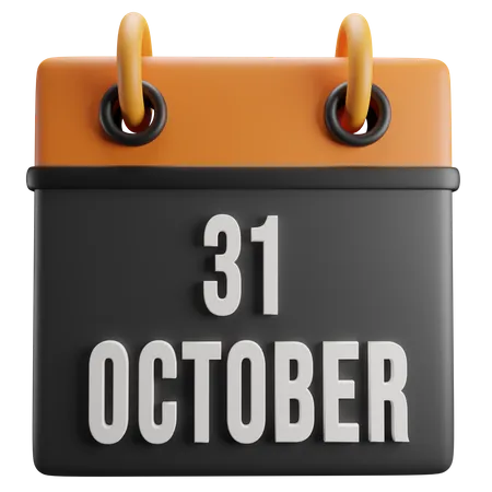 31 de octubre  3D Icon