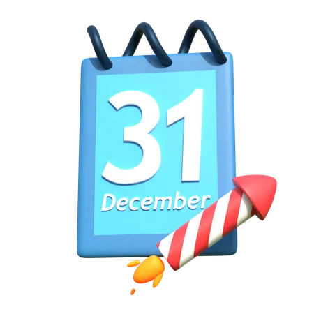 31st December  3D Illustration