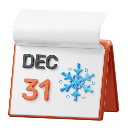 31st December  3D Illustration