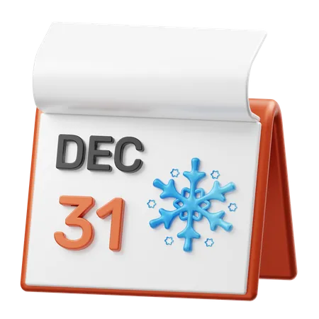 31st December  3D Illustration