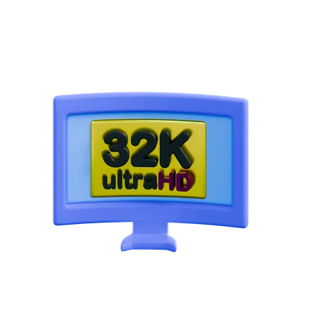 32 K HD-Auflösung  3D Icon