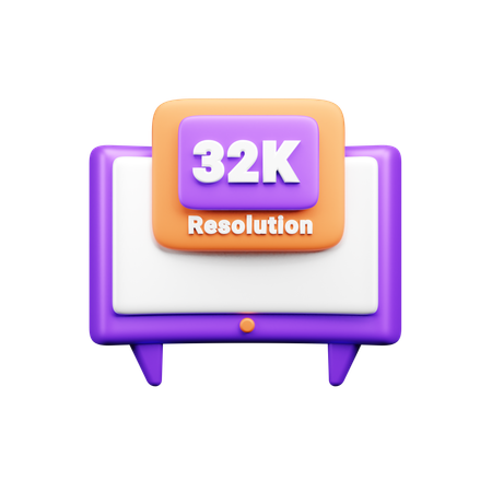 Resolução 32k  3D Icon