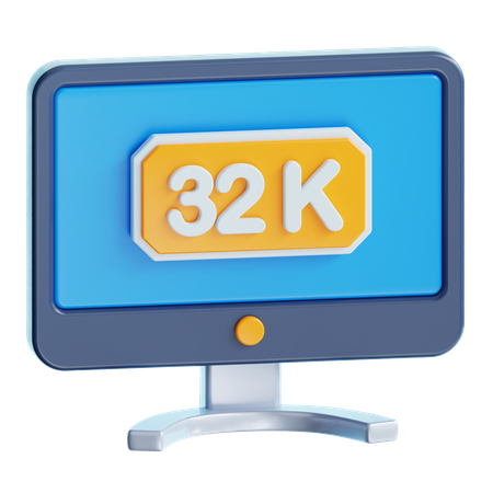 32 K RESOLUTION  3D Icon