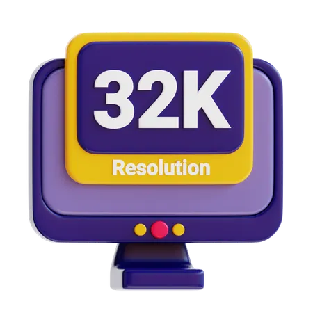3 D Rendering 32 K Resolution Icon 3D Icon