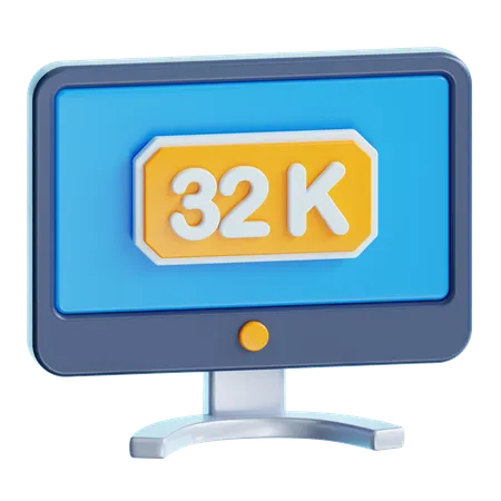 32 K RESOLUTION  3D Icon