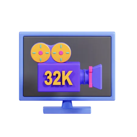 Résolution 32k  3D Icon