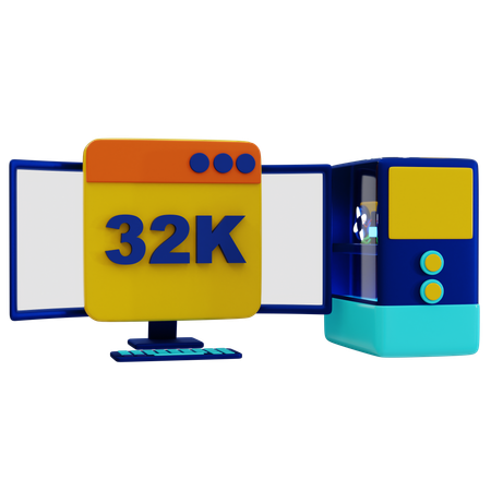 Tela de 32k  3D Icon