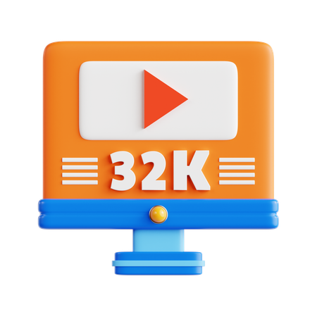 32k Resolution  3D Icon